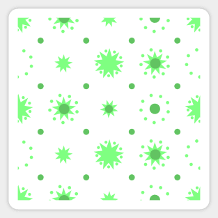 Suns and Dots Pale Green on White Repeat 5748 Sticker